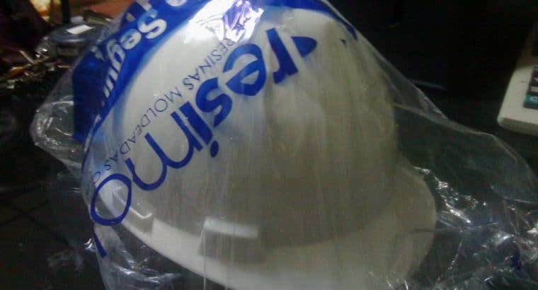 Casco Resimol blanco/azul