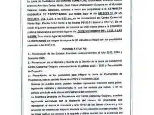 CONVOCATORIA ASAMBLEA