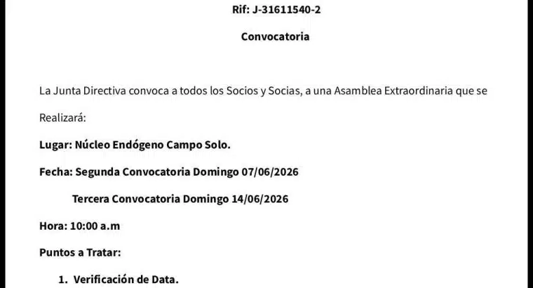 Segunda Convocatoria