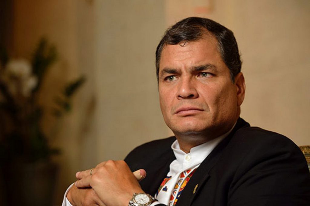 Correa ve "gravísimo" que ente electoral rechace su candidatura a vice de Ecuador