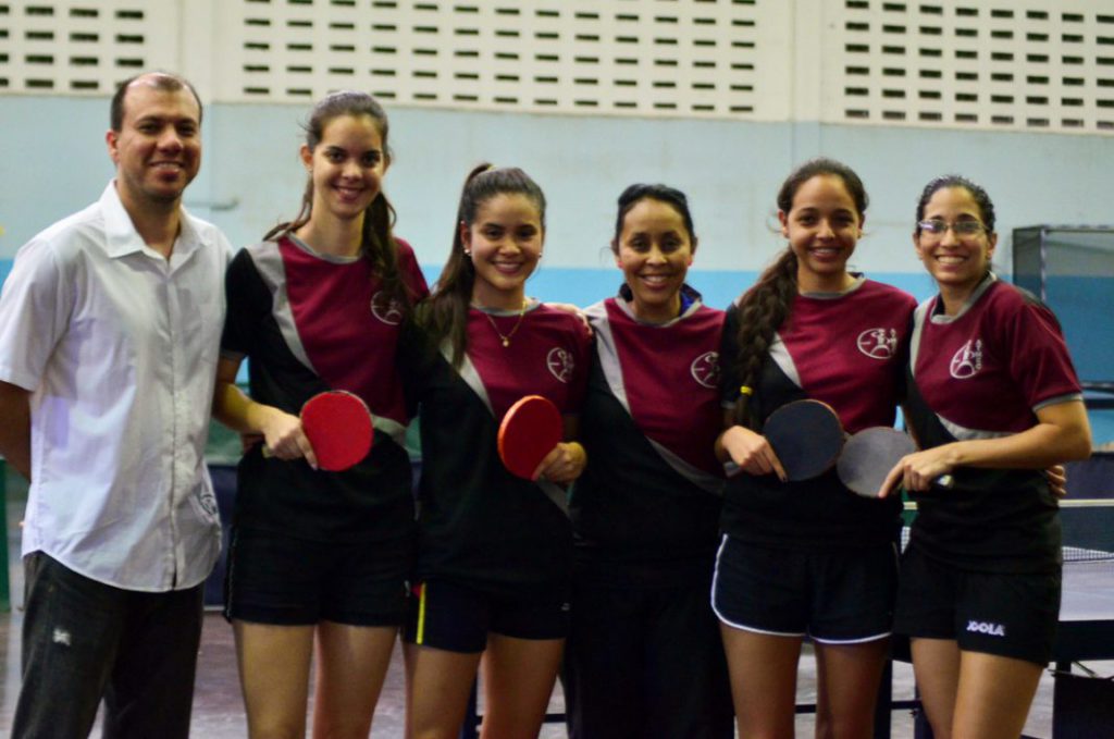 Carabobo Tenis de Mesa Neridee Niño, Doriana Fasano, Genesis Figueredo y Maryar Escalona