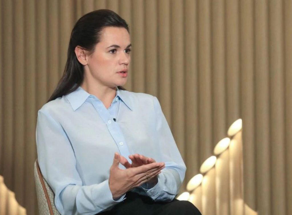 Tijanóvskaya niega su participación en planes para disturbios masivos