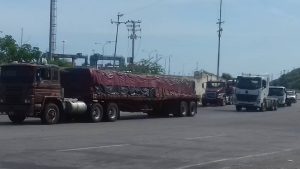 Transportistas de carga pesada protestaron en Puerto Cabello para exigir seguridad