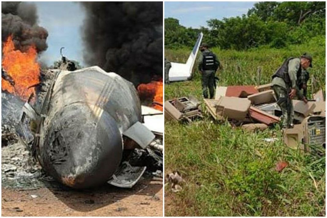 Autoridades derribaron aeronave del narcotráfico en la frontera con Colombia