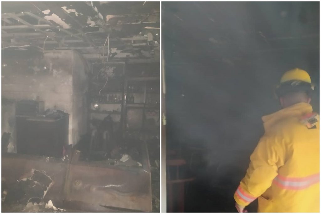 Bomberos UC y de Valencia sofocaron incendio en local del Vía Veneto este martes