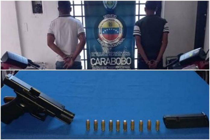 Policía de Carabobo capturó a dos sujetos por robo y porte ilícito de arma de fuego