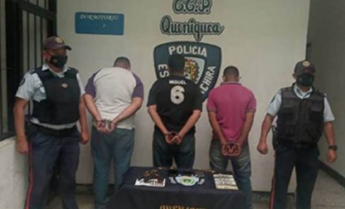 Cuatro personas resultaron detenidas tras robar 7 mil 700 dólares a una pareja en Táchira