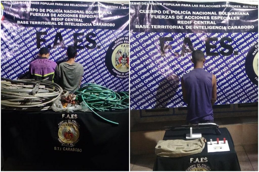 Faes Carabobo capturó a tres sujetos por diversos delitos en Diego Ibarra