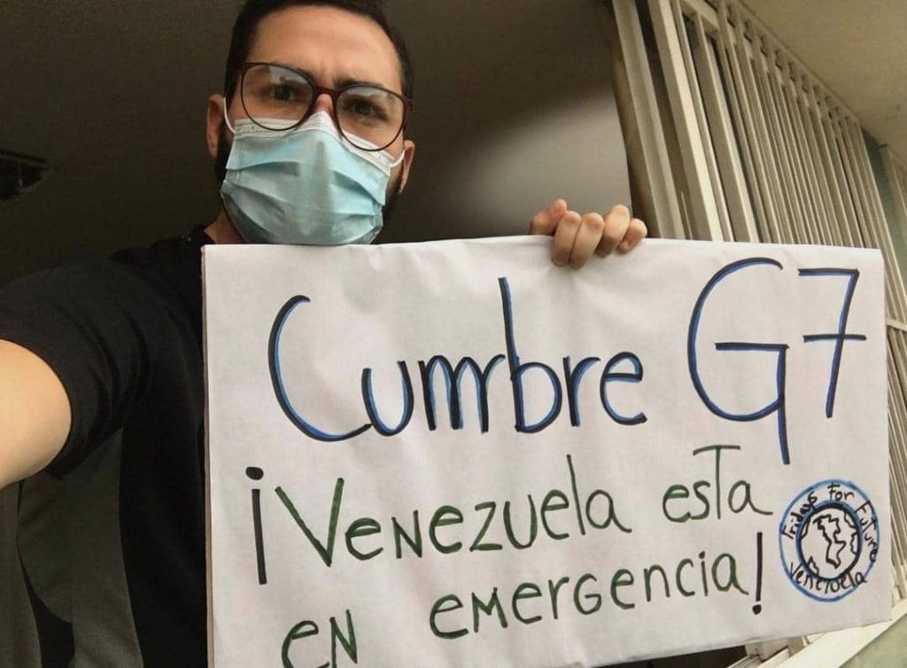 Gabriel Cabrera es uno de los jóvenes que denuncia los problemas ambientales de Venezuela. Foto: Cortesía