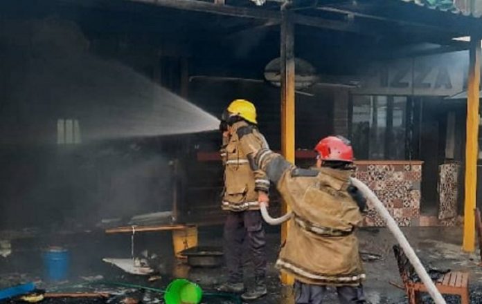 Fuga de gas generó incendio en restaurante ubicado en Margarita