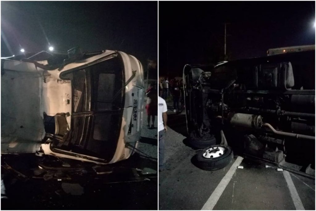 Accidente vial con dos lesionados se produjo en la pasarela de Los Chorritos