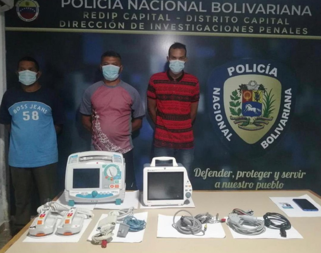 Detenidos tres PNB por robo de equipos del Hospital Militar de Caracas