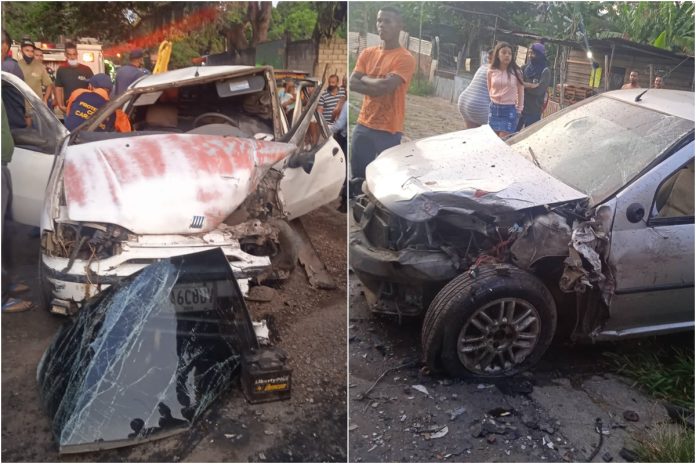 Fuerte colisión vehicular en cercanías de Güigüe dejó un fallecido y cuatro heridos