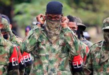 Diez guerrilleros del ELN se desmovilizan en el suroeste de Colombia
