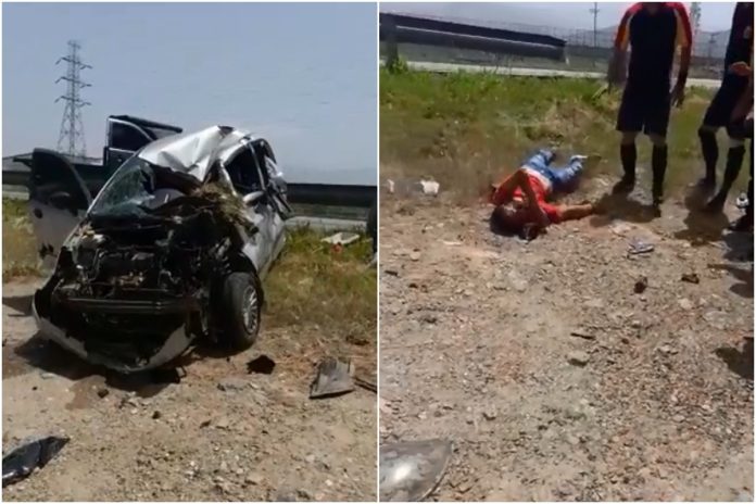 Aparatoso accidente vial deja un lesionado en la ARC a la altura de Aragua