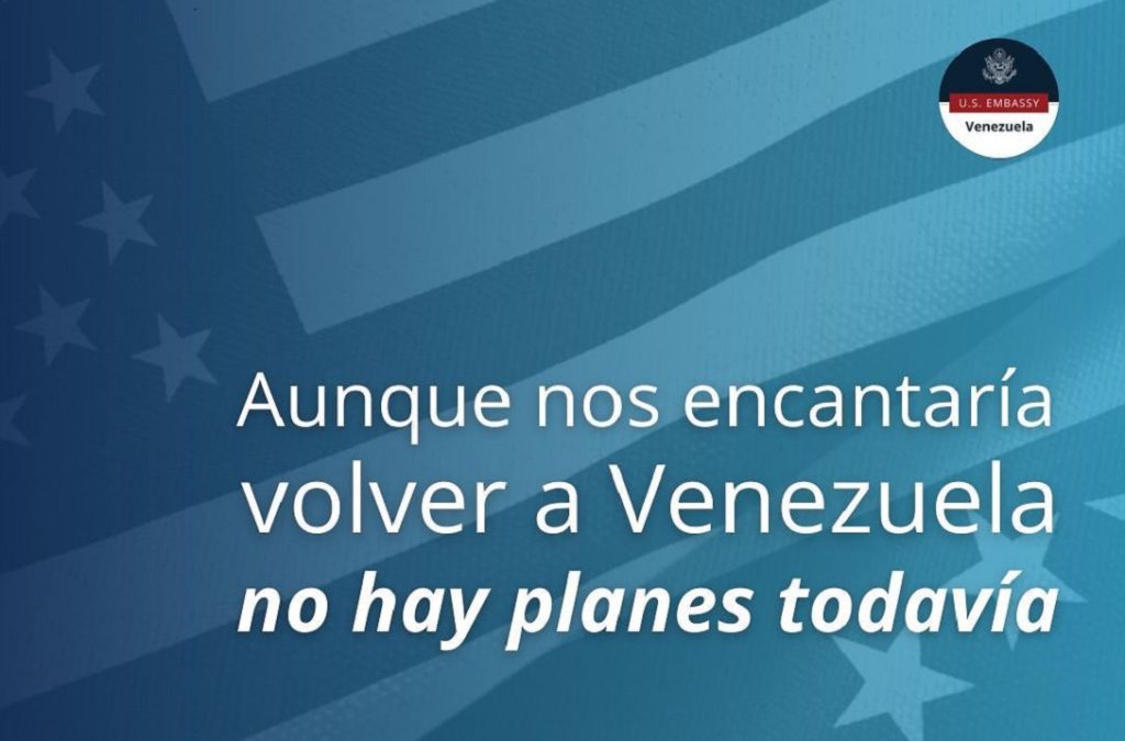 Embajada de EE.UU. para Venezuela desmintió que haya planes de volver a Caracas