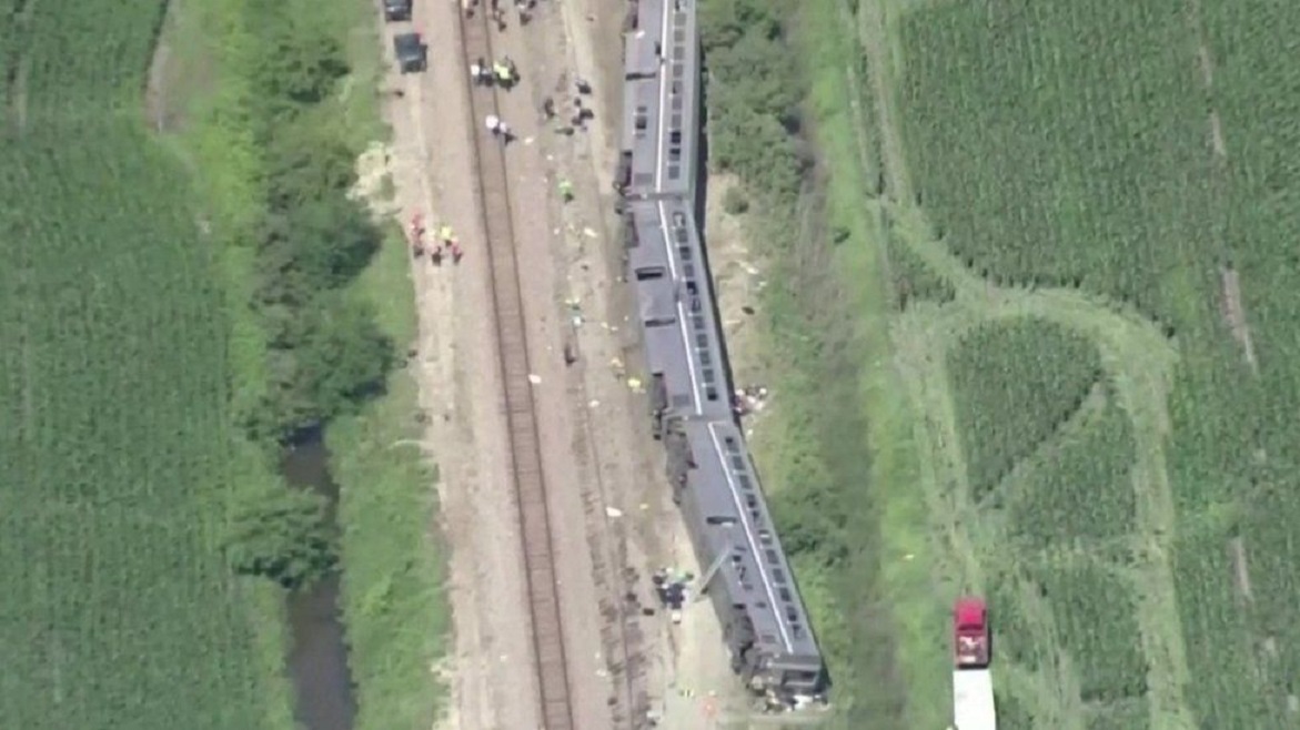 At least three dead left by a train derailment in the US