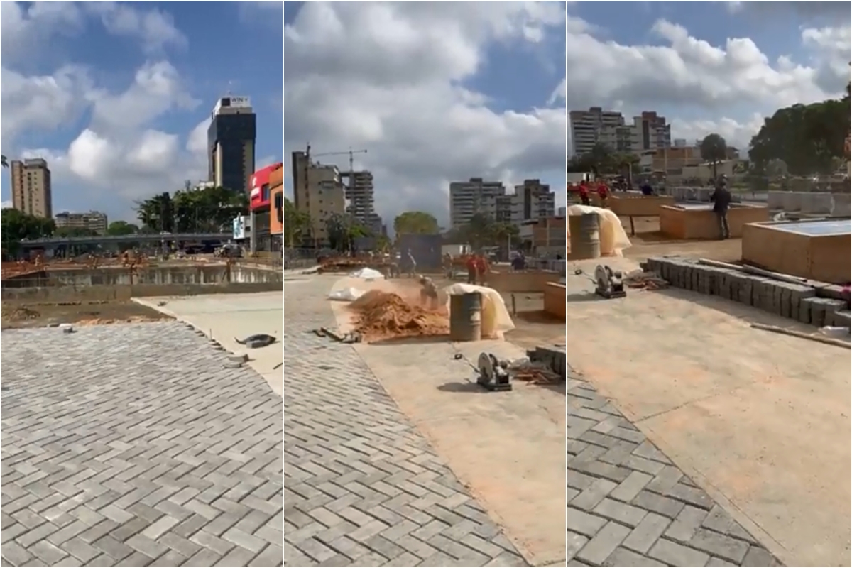 Lacava supervisó trabajos de mejoramiento vial y paisajismo en la avenida Bolívar Norte