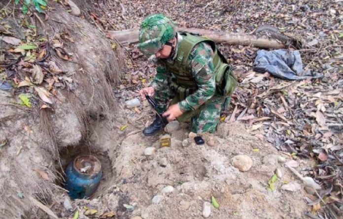 Artefactos explosivos en Colombia