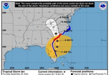Ian encara como huracán 1 los estados de Las Carolinas y Georgia