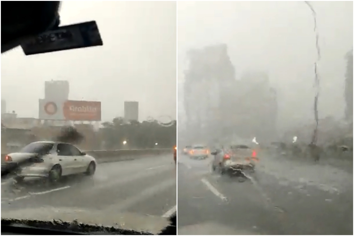Calles caraqueñas colapsaron tras fuertes lluvias de este domingo