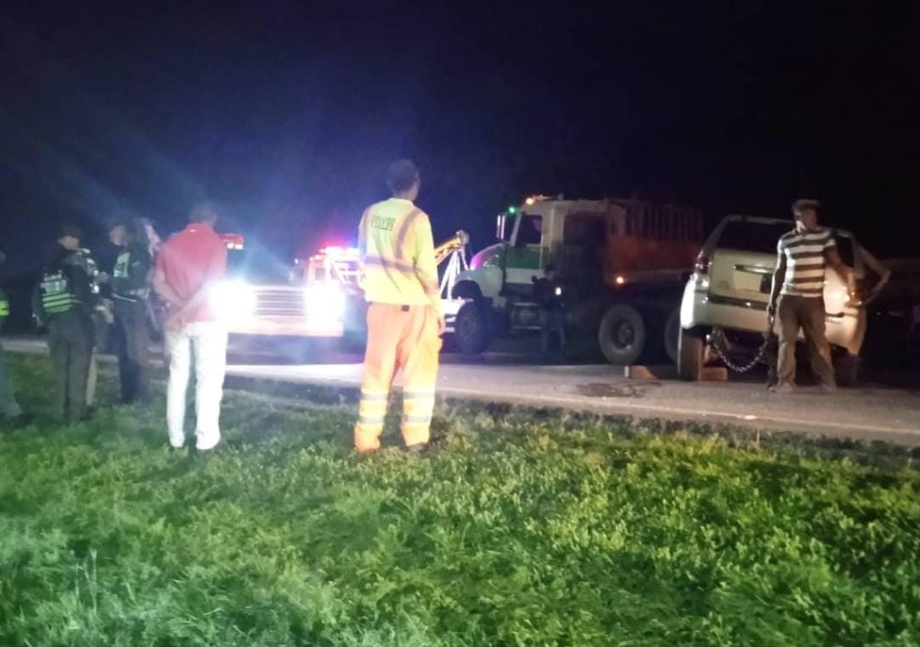Choque dejó lesionada en kilómetro 144 de la ARC la noche de este lunes