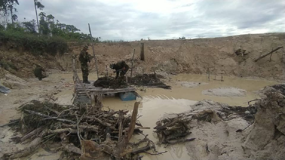 Desmantelados campamentos de minería ilegal en los estados Bolívar y Amazonas