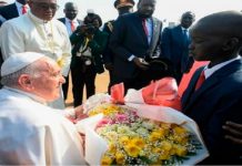 papa Francisco en Sudán