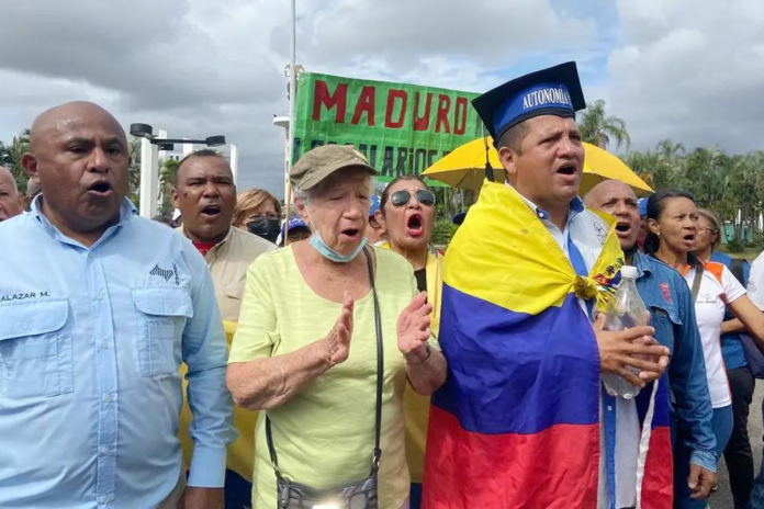 Protesta de profesores guayaneses