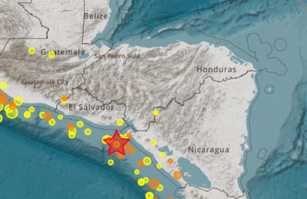 Sismo con epicentro en Nicaragua