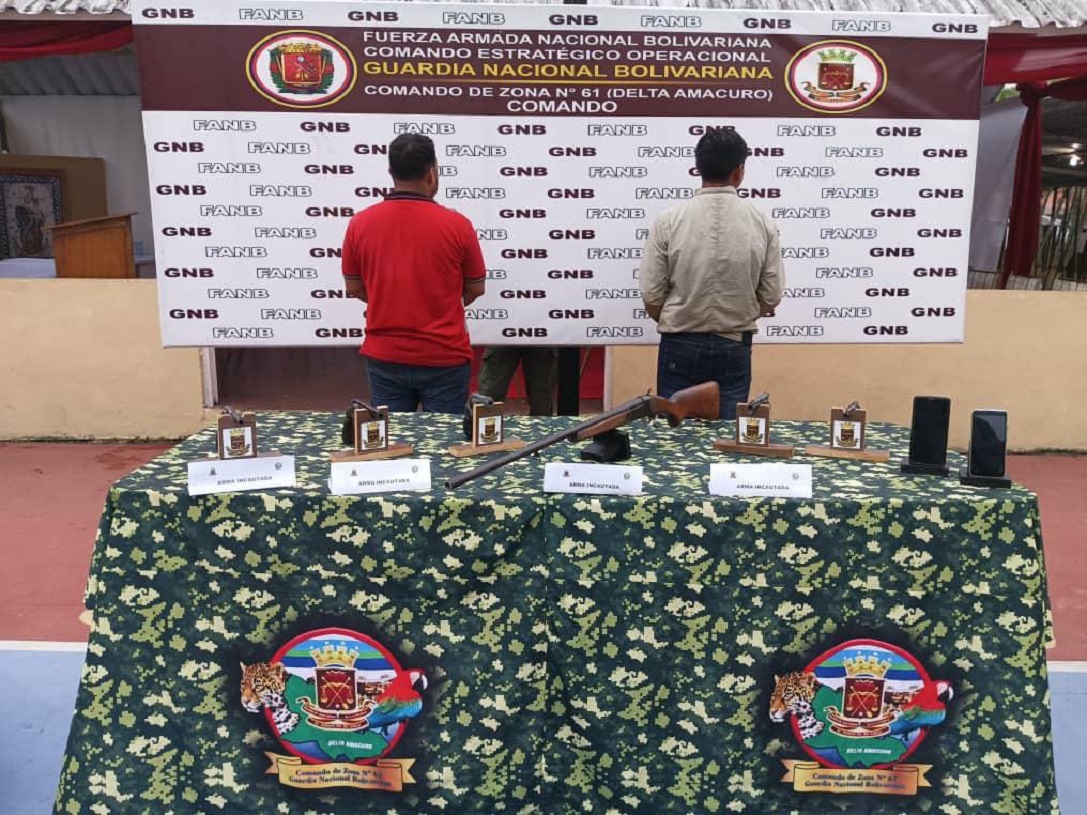 Fuerza Armada capturó a dos narcotraficantes en Delta Amacuro