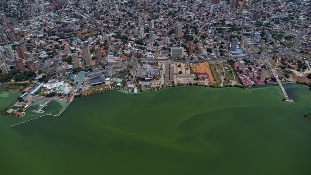 Autoridades evalúan las condiciones del agua del lago de Maracaibo