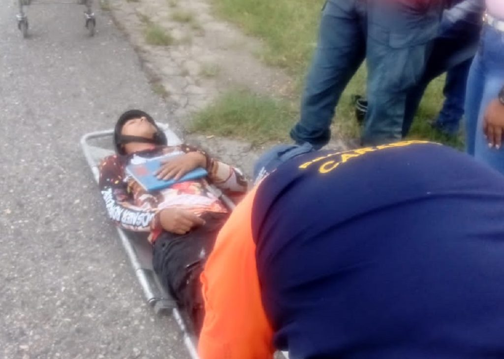 Dos lesionados dejó derrape de moto en la Valencia–Puerto Cabello
