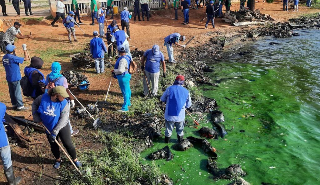 Más de un millar de personas trabajan en la limpieza del Lago de Maracaibo