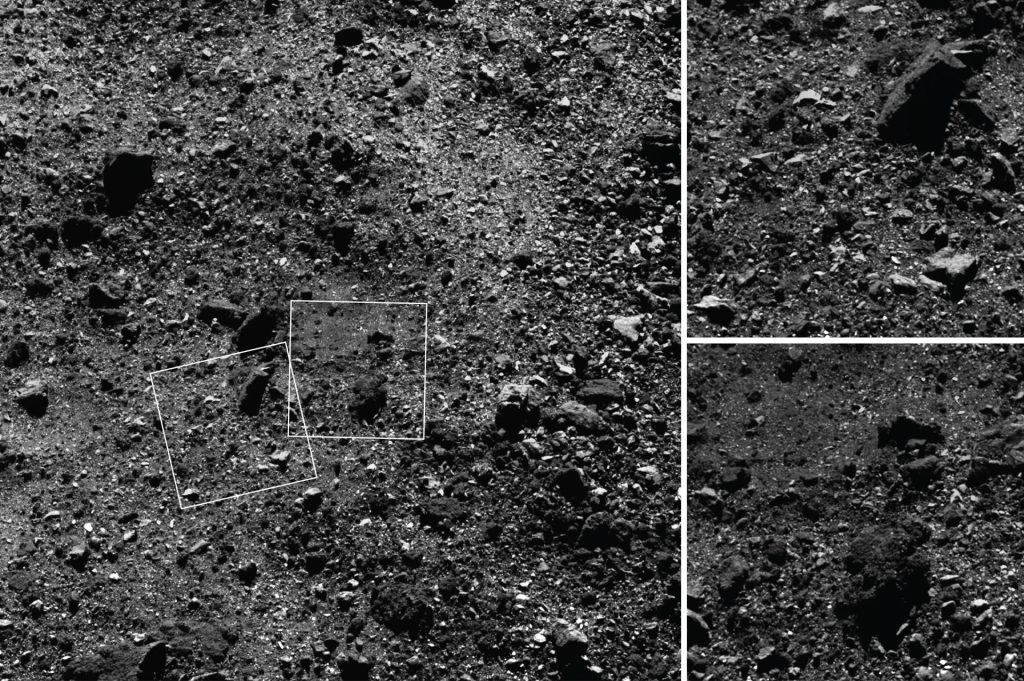 muestra de un asteroide