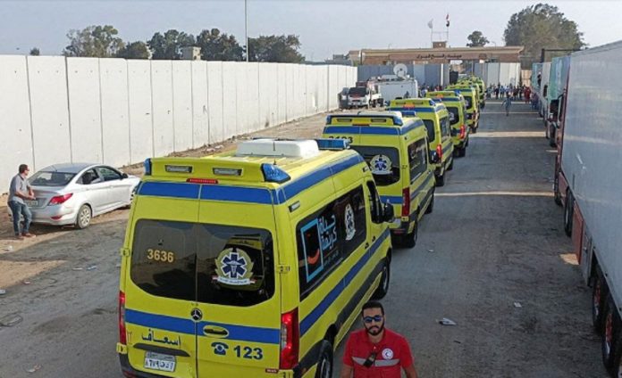 Primera evacuación de heridos de Gaza