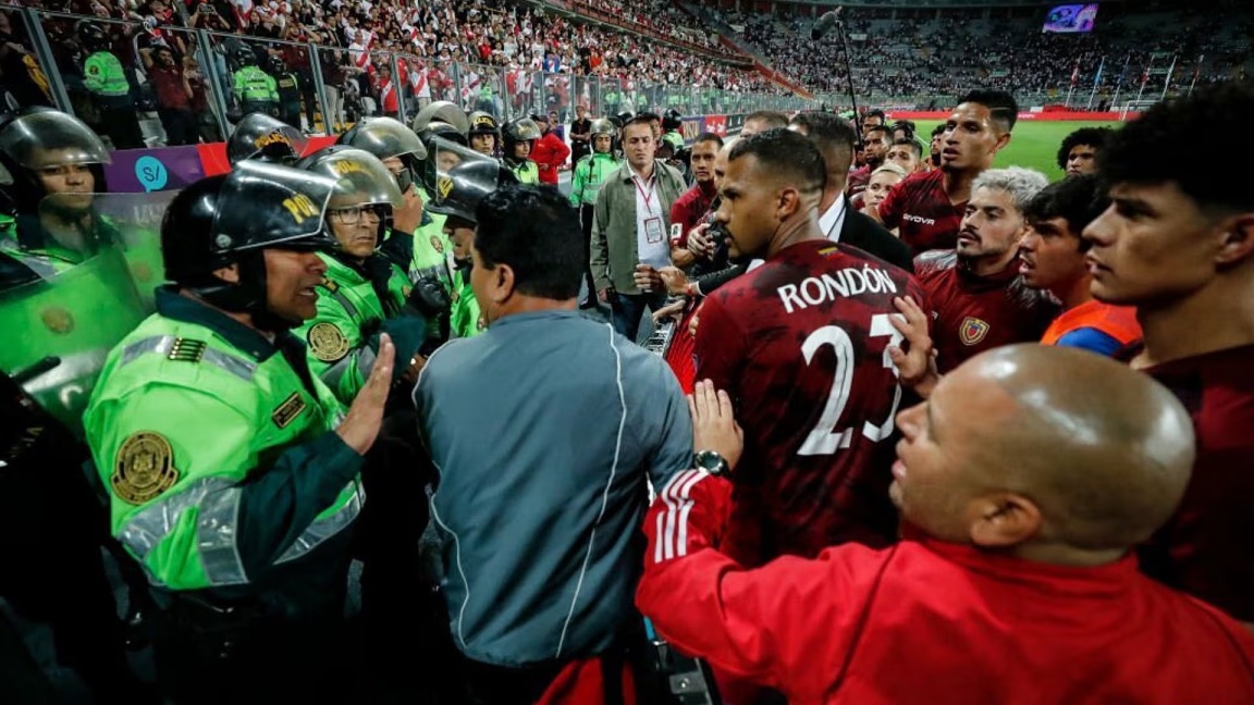 Policía Nacional de Perú niega haber agredido a jugadores de la selección de Venezuela