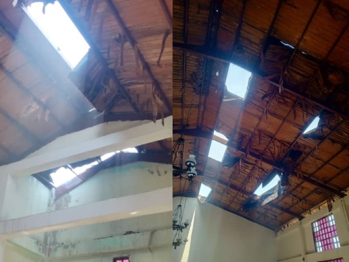 Registrado incendio en una iglesia en Yagua este sábado