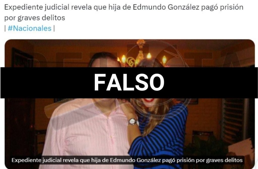 Hija de Edmundo González Urrutia no pagó prisión ni cometió "graves delitos"