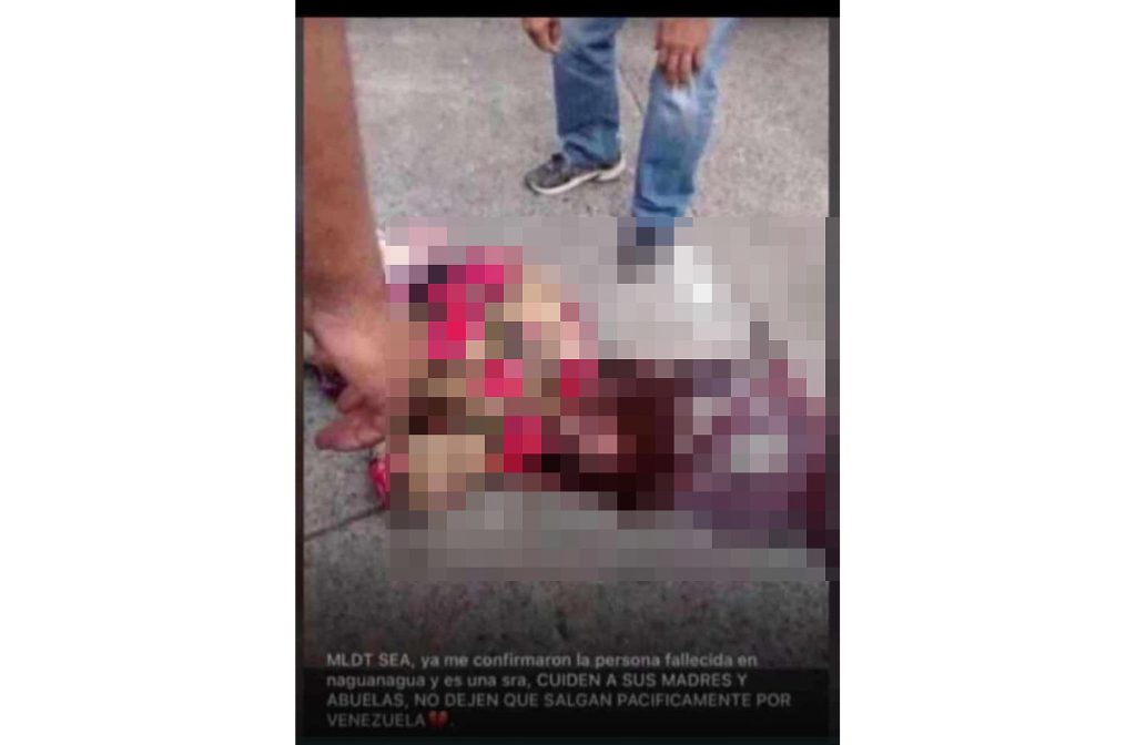 FALSO | ¿Falleció señora en Naguanagua durante las protestas posteriores a la elección presidencial