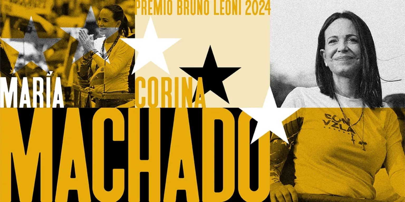 El galardón del Instituto Bruno Leoni se le concedió a María Corina Machado por su coraje al servicio de la causa de la libertad en Venezuela