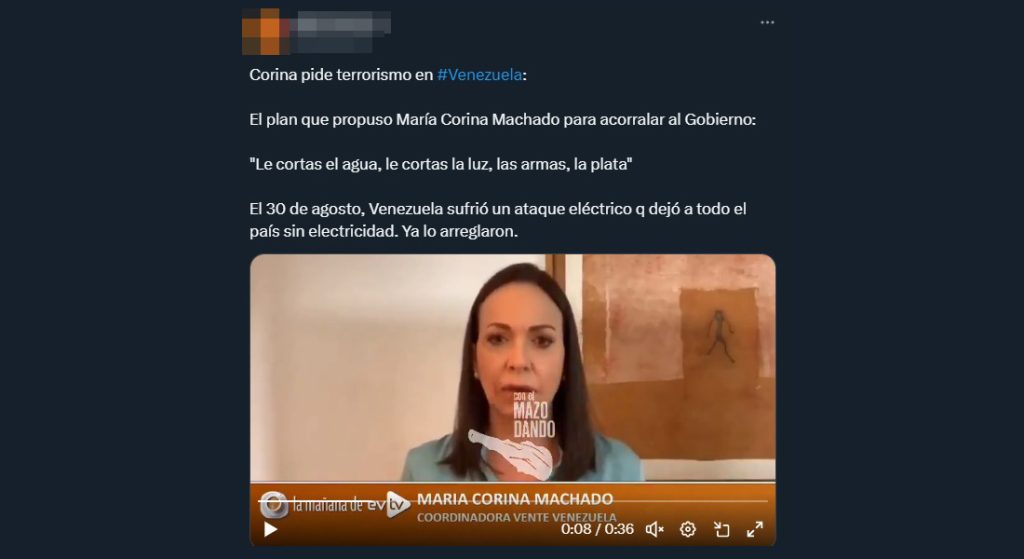 FALSO | ¿MCM confesó plan para dejar sin electricidad y agua al país?