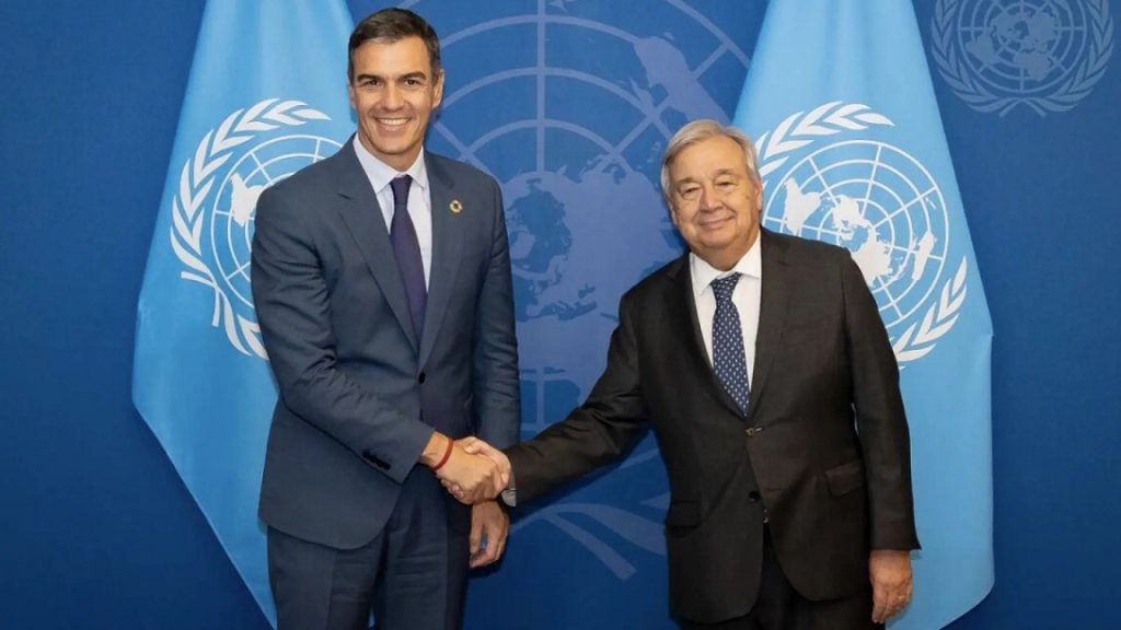 Sánchez y Guterres analizaron en la ONU la situación en Líbano y Venezuela