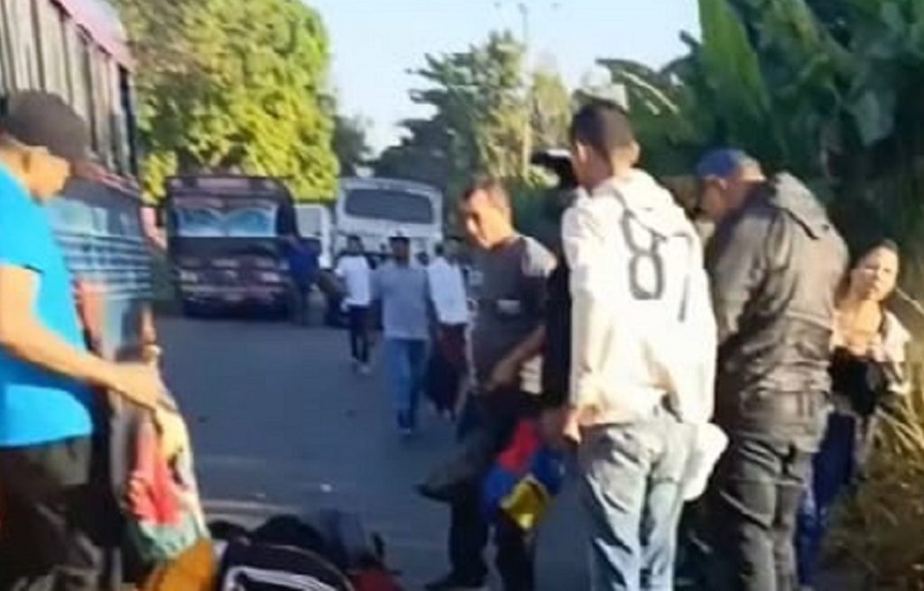 Choque en Central Tacarigua