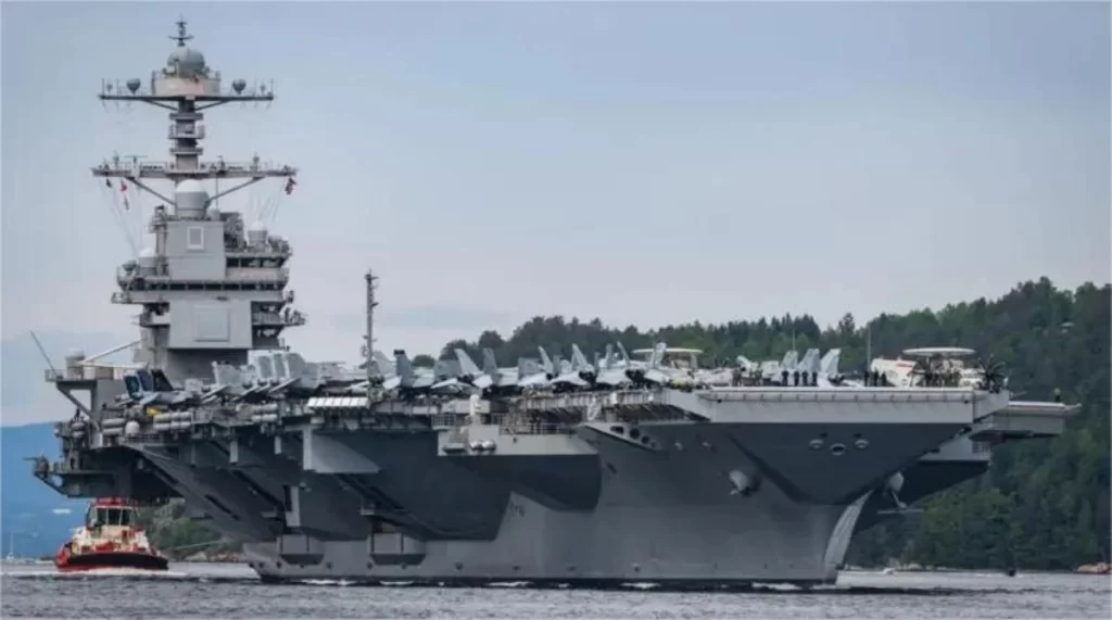 USS Gerald Ford llegò a aguas del Caribe