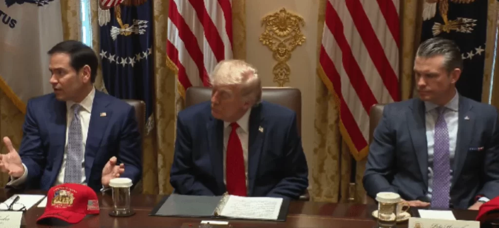Marco Rubio, Trump y Hegset