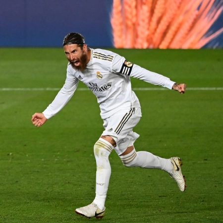 Sergio Ramos, autor del gol que le dió la victoria al Real sobre el Getafe (Foto Cortesía AFP)