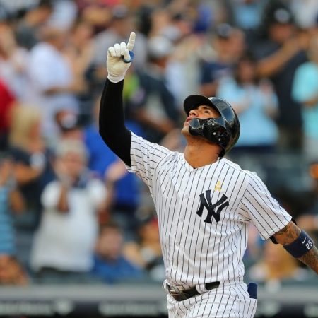 Gleyber Torres Disparó su cuadrangular en el quinto inning ante el derrotado Daniel Norris para llegar a 22 bambinazos en el año/Foto: AFP
