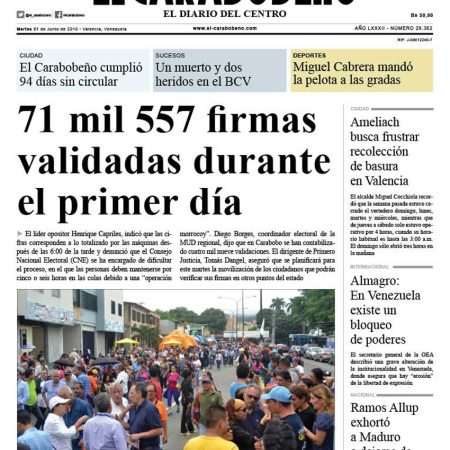 LA PORTADA DE HOY