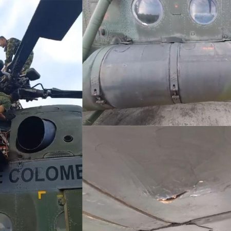 Atacan helicóptero de Ejército colombiano que iba a investigar intimidación a campesinos